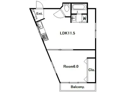 七種ビル(1LDK/3階)の間取り写真