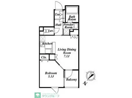 CYNTHIA雪谷BOW(1LDK/4階)の間取り写真