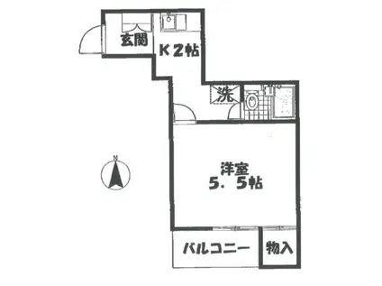 佐竹S・Hビル(1K/5階)の間取り写真