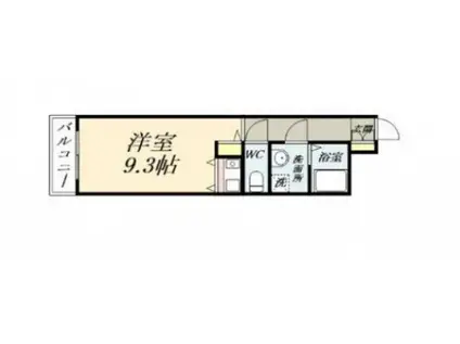 朝日プラザ岡山サウスフロント(1K/8階)の間取り写真