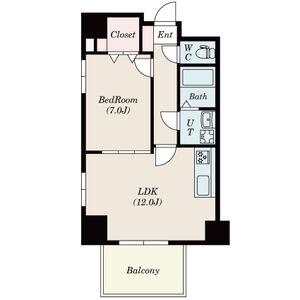 W HOUSE(1LDK/4階)の間取り写真