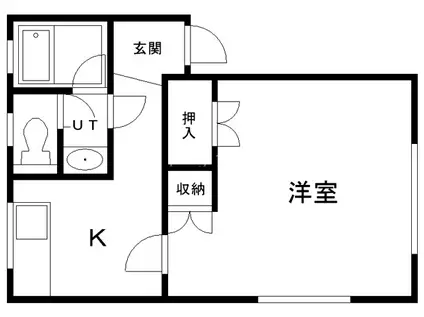 秀和レジデンス山下(1DK/1階)の間取り写真
