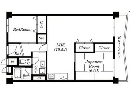 泉北若松台AB壱号棟(2LDK/14階)の間取り写真