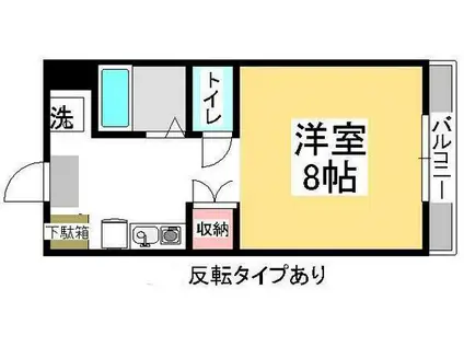 サンライト津島III号館(1K/1階)の間取り写真