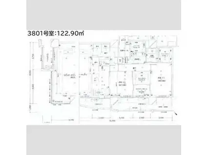 グランドメゾン池下ザ・タワー(2LDK/38階)の間取り写真