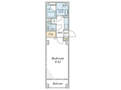 グレイスワン(1K/3階)の間取り写真