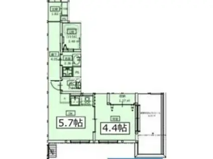 アリビオ古川橋(1DK/3階)の間取り写真