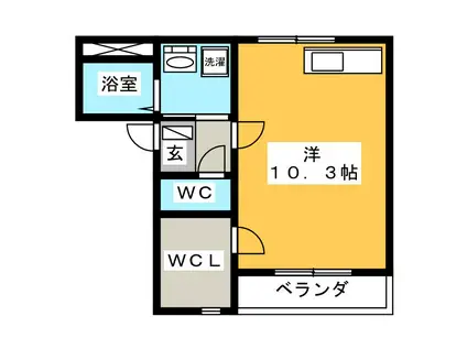 ＪＲ東海道本線 岐阜駅 バス乗車時間：42分 最寄りバス停で下車 徒歩6分 2階建 築20年(ワンルーム/1階)の間取り写真