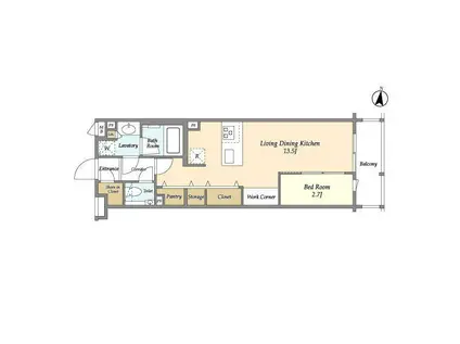 コンフォリア北沢(1LDK/3階)の間取り写真
