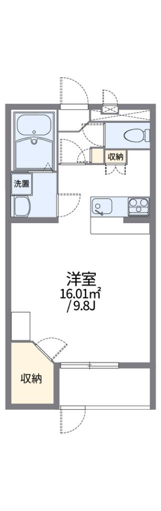 レオパレス照ヶ丘(1K/1階)の間取り写真