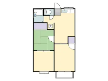 コーポ蔵(3DK/1階)の間取り写真