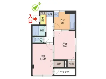 大坂ビル(2DK/3階)の間取り写真