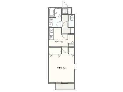 サンガーデンひかりIII(1K/1階)の間取り写真