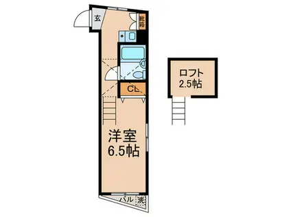 シャトレー彰(ワンルーム/2階)の間取り写真