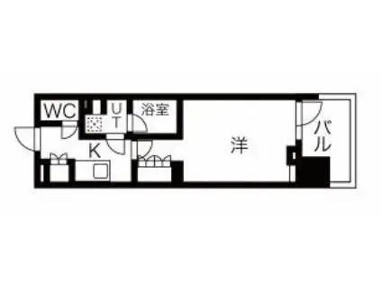 エヌズパークレジデンス新宿御苑(1K/8階)の間取り写真