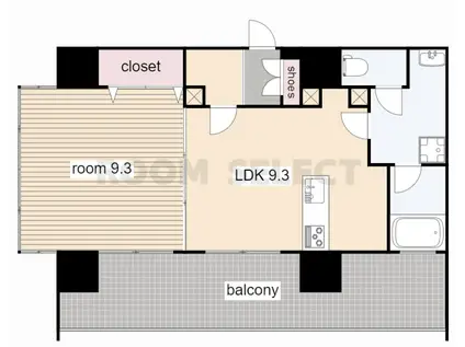 さくらHILLS NAGOYA ウエスト(1LDK/4階)の間取り写真