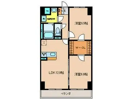 グラースリオ(2LDK/1階)の間取り写真