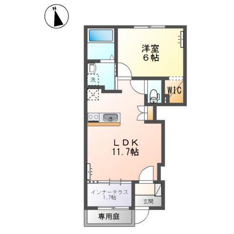 エス・ハウス(1LDK/1階)の間取り写真