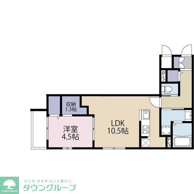 カーサプリムラII(1LDK/1階)の間取り写真