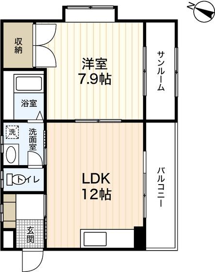 ボストンビル(1LDK/2階)の間取り写真
