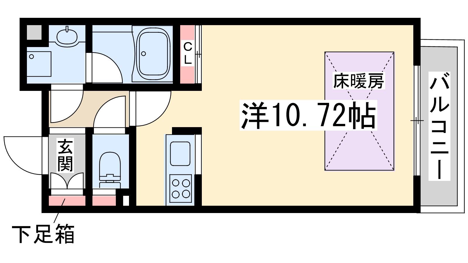 インザグレイス東三国(1LDK/8階)の間取り写真