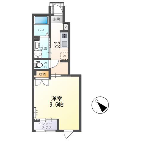 ひたちなか市東石川II期 工事(1K/1階)の間取り写真
