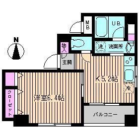 ブランネージュ(1DK/4階)の間取り写真