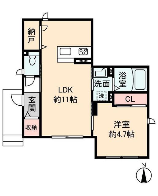 ＪＲ中央線 吉祥寺駅 徒歩15分 2階建 築10年(1LDK/1階)の間取り写真