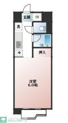 トップ矢部(1K/7階)の間取り写真