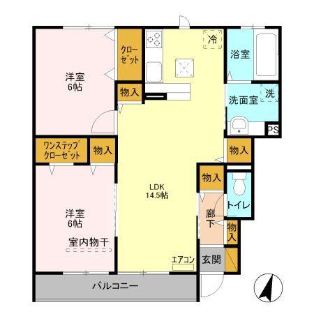 サンガーデン(2LDK/1階)の間取り写真