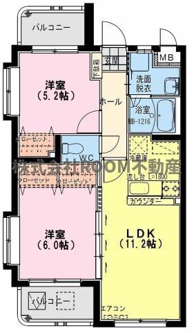 T-スクエアII(2LDK/2階)の間取り写真