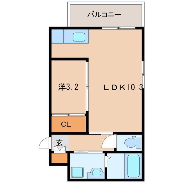 アルテマイスター谷川(1LDK/5階)の間取り写真