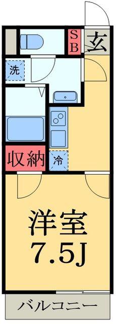 LPクレイノカサブランカさくら(1K/3階)の間取り写真