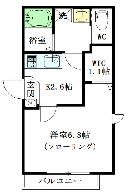 MAISON NAKANO II(1K/2階)の間取り写真