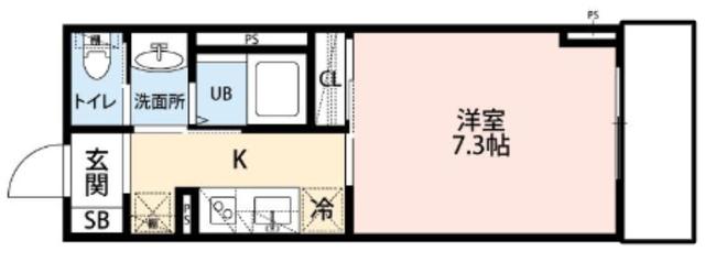 NAGI BASE-凪-(1K/1階)の間取り写真