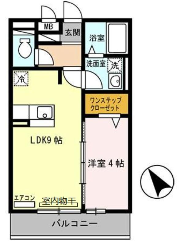 セジュール石町(1LDK/3階)の間取り写真