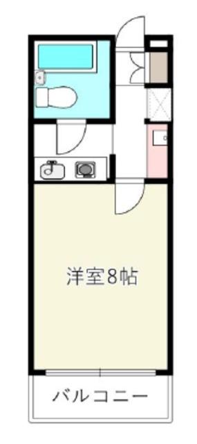 フローライト八王子堀之内(1K/2階)の間取り写真