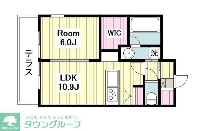 MILLE MERCIS(1LDK/1階)の間取り写真