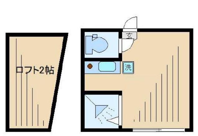 フェリスウィンディ(ワンルーム/2階)の間取り写真