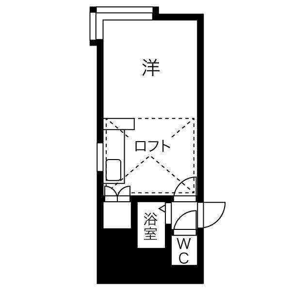 AMS山鼻(ワンルーム/3階)の間取り写真