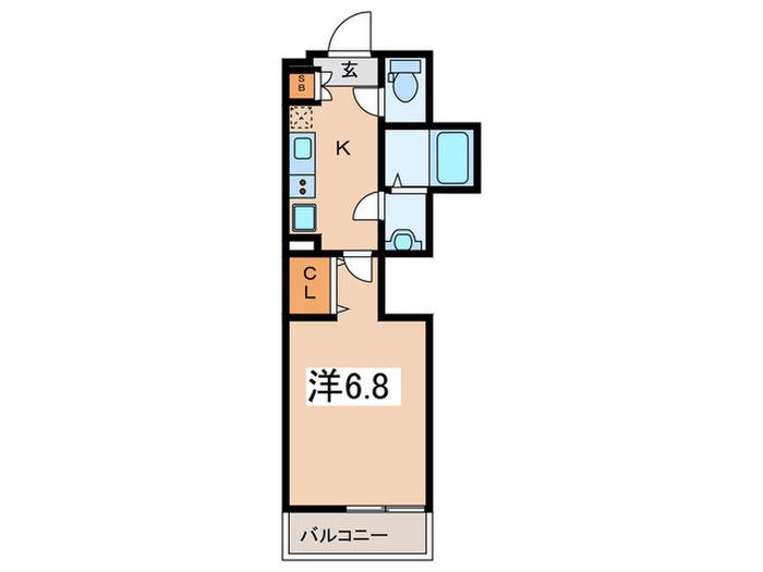 MELDIA高座渋谷IV(1K/2階)の間取り写真