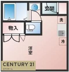 ハウスエミコ(ワンルーム/2階)の間取り写真