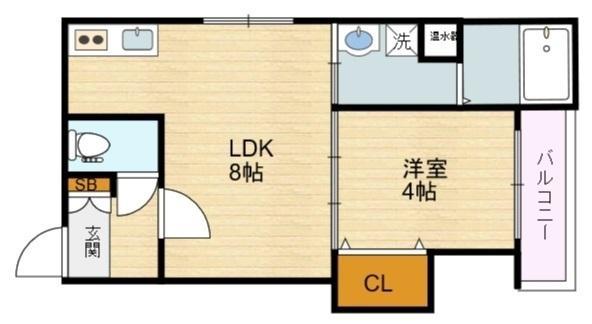 シプランドーレ2(1LDK/2階)の間取り写真