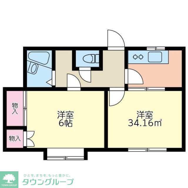 DU CASTLE M(2K/2階)の間取り写真