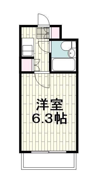 パレドール鶴見西(ワンルーム/1階)の間取り写真