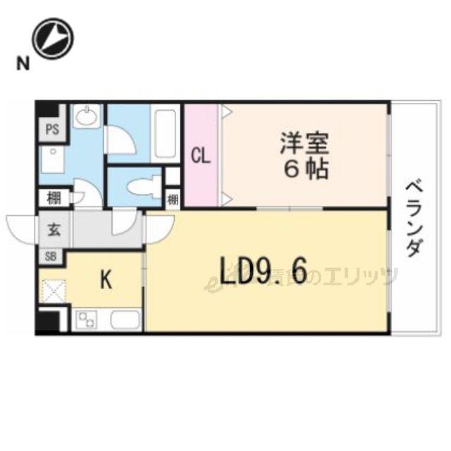 グレイス正雀(1LDK/2階)の間取り写真
