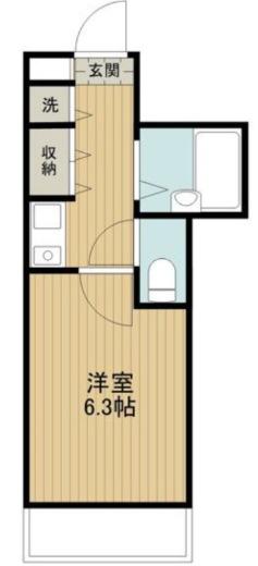 煉瓦館セシオン(1K/5階)の間取り写真