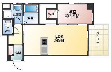 K`S COURT西宮北口(1LDK/2階)の間取り写真
