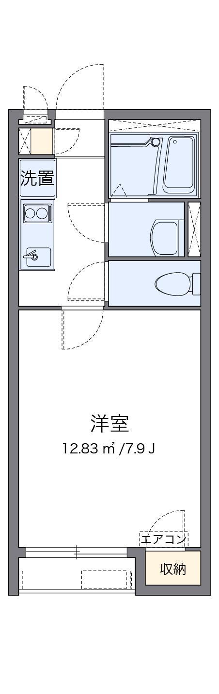 クレイノシャノアール(1K/2階)の間取り写真