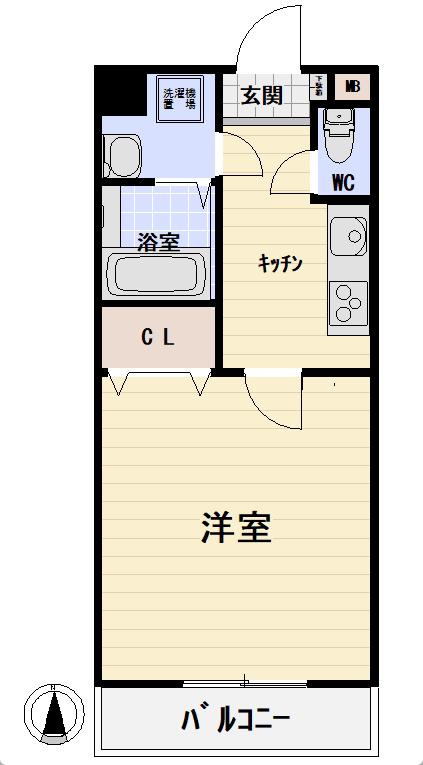 グランドサクセス(1K/2階)の間取り写真